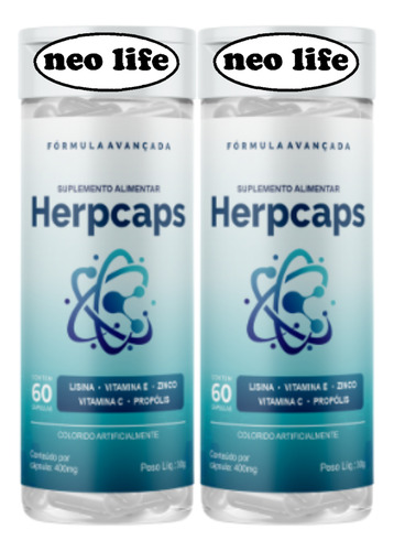 1 Herpcaps 60 Caps Original - Envio Rápido - Loja Oficial Fórmula Avançada