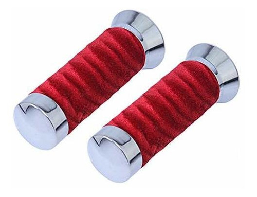 Manpla - Lowrider Red Custom Swirl Velour Grips For Bike Han