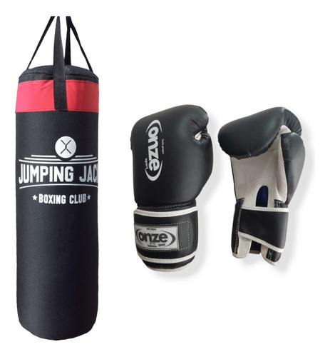 Bolsa Boxeo Kickboxing Cordura 90 Cm + Guantes Boxeo 12 Oz