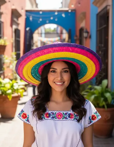 Sombrero Mexicano De Paja Multicolor – Accesorio De Disfraz Para Adultos De Atosa