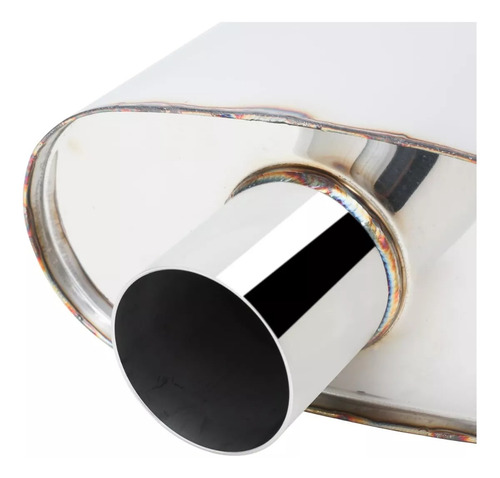Escape Muffler Entrada 2.5 Pulgadas -salida 3 Pulgadas Mauto