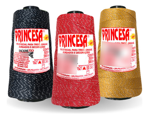 Fio Incomfio Princesa Brilho Prata - 500m - 190g Cor Violeta 3131