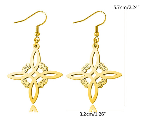 Pendientes Colgantes Con Nudo De Bruja (gd), Pendientes CoLG