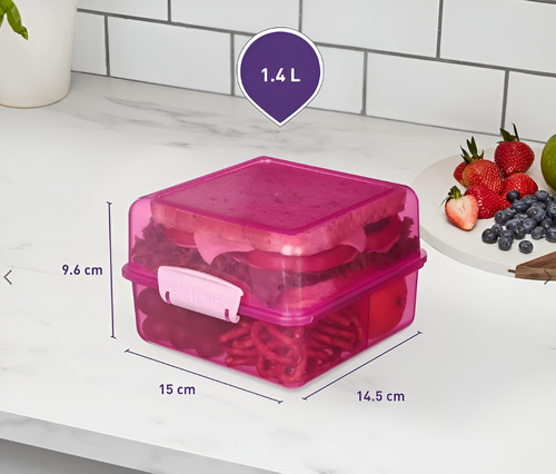 Contenedor Alimentos Sistema Lunch Cube Ideal Colaciones