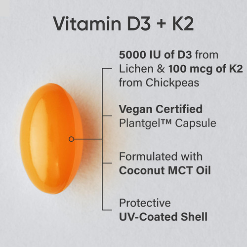 Suplemento Sports Research Vitamina D3 5000iu Com K2 120 Sof