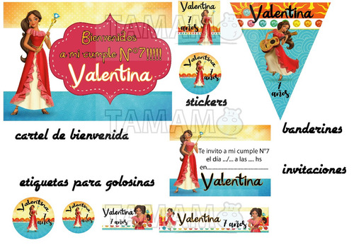 Combo Cumpleaños Elena De Avalor  Decoración 