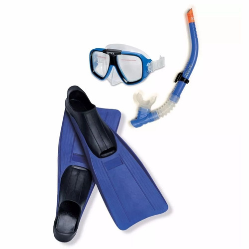 Mascara + Snorkel + Aletas Pata Rana Intex Reef Rider 55957!