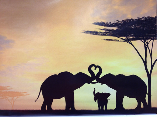 Cuadro Canvas Elefante Elephant Wild Naturaleza Animal M2