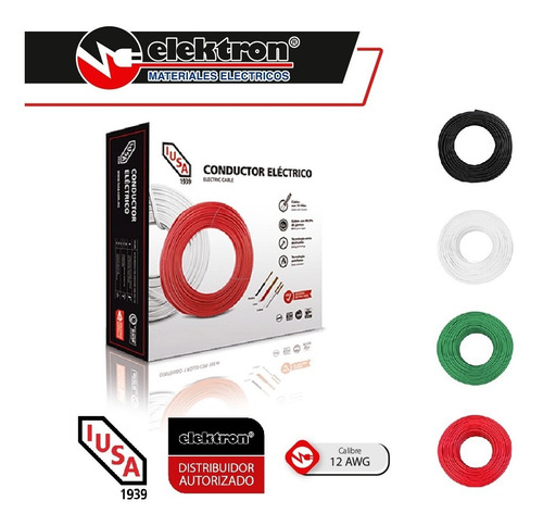 Imagen 4 de 7 de Caja 100 Mts Cable Iusa Blanco Thw Cal 12 Awg 100%cobre