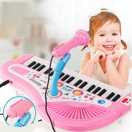 Órgano Electrónico De 37 Teclas Con Mini Micrófono Para Niño
