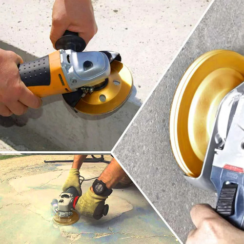 Jyybn 8 Piezas Diamante Concreto Molienda Rueda, 12 Segmento Concreto Molienda Rueda Angular - Pulir Y Limpiar Piedra, Cemento, Superficie De Mármol, 4 Pulgadas King Kong Grinder Disco (amarillo)