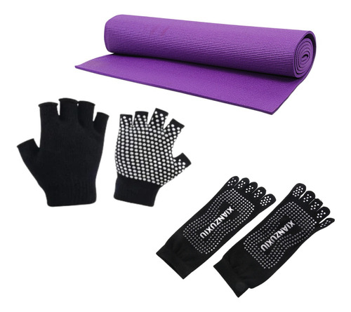 Kit Pack Yoga Mat 10 Mm + Calcetines + Guantes
