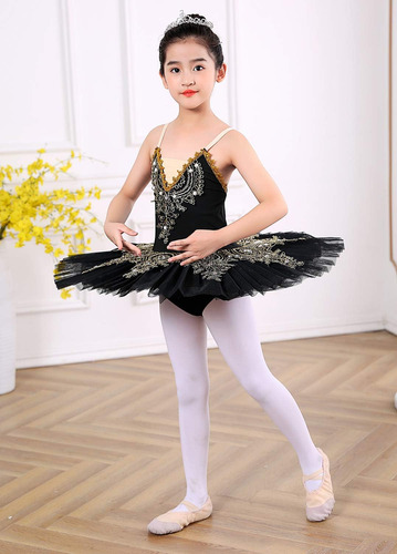 Leotardos Con Falda Para Niña, Traje De Baile De Ballet Con