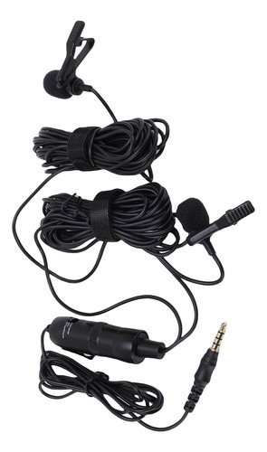 Micrófono Lavalier Clip On, Doble Micrófono Con Solapa Con C