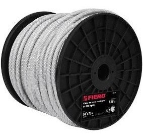 Cables  Acero Recubiertos  7 X7 Hilos75 M 1/8rx Truper