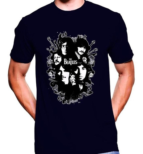 Camiseta Premium Dtg Rock Estampada The Beatles 01