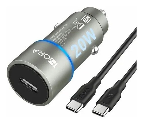 Cargador De Auto Carga Rápida Usb-c  1hora Original 