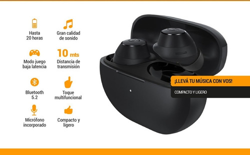 Imagen 2 de 7 de Auriculares Inalámbricos Haylou Gt1 2022 2º Negro Bluetooth