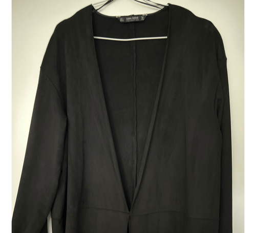 Saco Mujer Negro Con Flecos (simil Gamuza) Zara Importad Usa