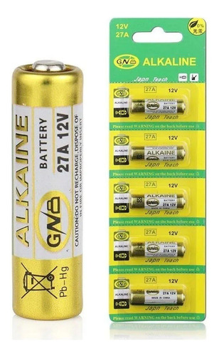 Bateria Pilha Alkaline 27a 12v Cartela Com 5 Unidades