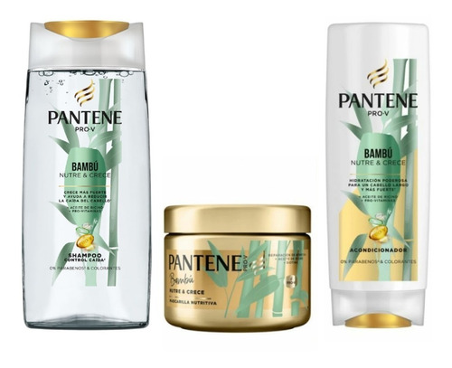 Shampoo 750ml Y Aco 400ml Pantene Bambu + Mascarilla 300ml