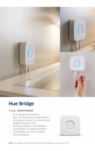 Bridge Philips Hue Puente De Conexión Controlable Vía Wi-fi