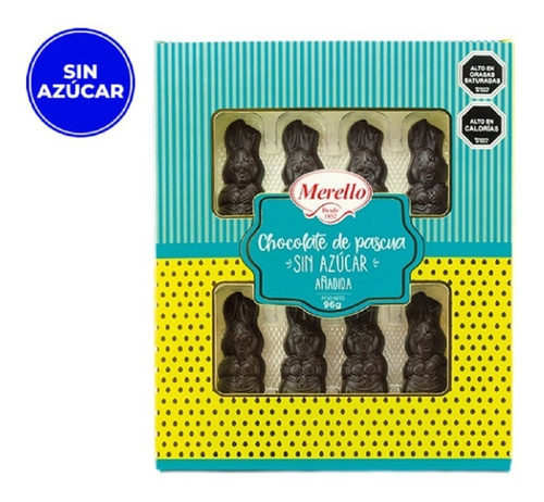 Conejo De Chocolate X 8 Sin Azúcar 96 Gr Cotillón Activarte