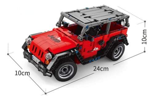 Jeep Block Carro Armable Recargable 448 Piezas