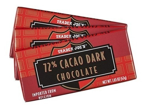 Trader 72% De Cacao Belga Oscuras Barras De Chocolate De Joe