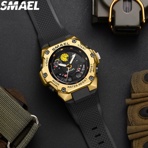 Reloj Digital De Cuarzo Smael 8092 Para Hombre, Genial, Con