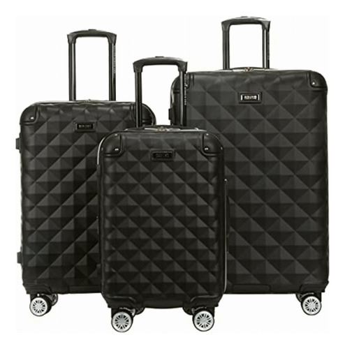 Kenneth Cole Reaction Diamond Tower Luggage Collection Color Negro