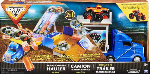 Monster Jam Camion Transformable 2 En 1 Pistas De Carrera