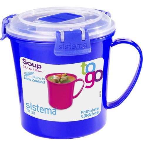 Taza De Sopa De Plástico Para Microondas Systema, 2,8 Tazas,