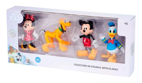 Mickey Minnie Donald Y Pluto Figuras Disney Store 100 Años