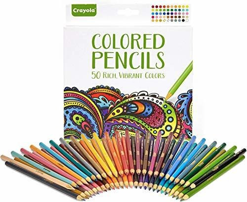 Lápices De Colores Crayola, Juego De 50 Cuentas, Preafilado