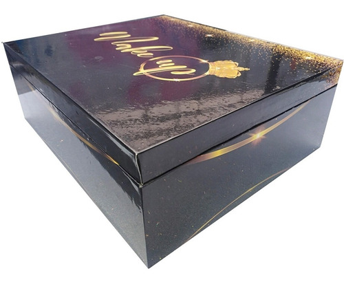 Imagen 8 de 9 de Organizador Maquillaje Grande Black Con Espejo Divisiones