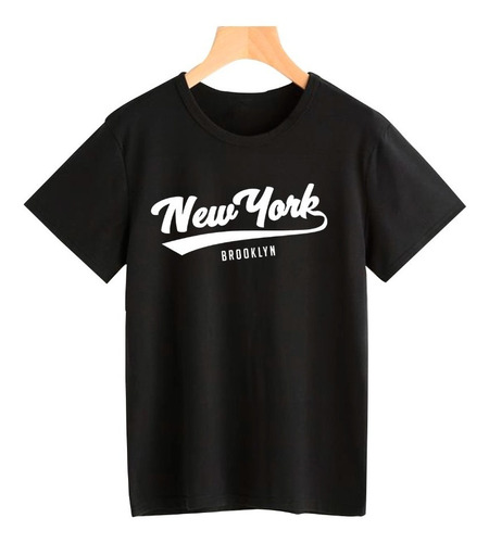 Remera New York Brooklyn Eeuu Algodon Unisex Adulto/niño