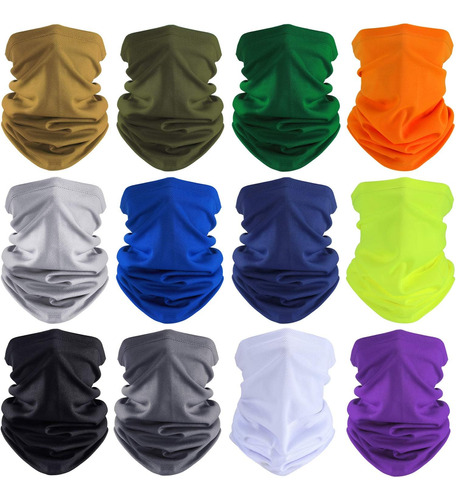 12 Pcs Ski Mask Summer Face Cover Scarf Men Balaclava Neck G