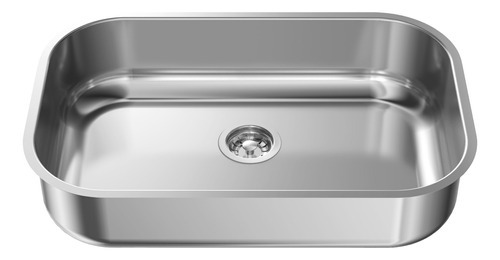 Fregadero de acero inoxidable para bañera de cocina, 56 x 35 cm de profundidad, 17 cm, pulido