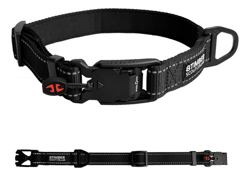 Collar para perro Scout de 8 maderas, con el innovador Fidlock V-bu