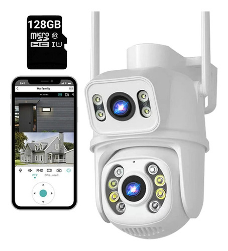 Cámara Robótica Ip Wifi 2k Fhd 1440p 360° Ptz Exterior+128gb