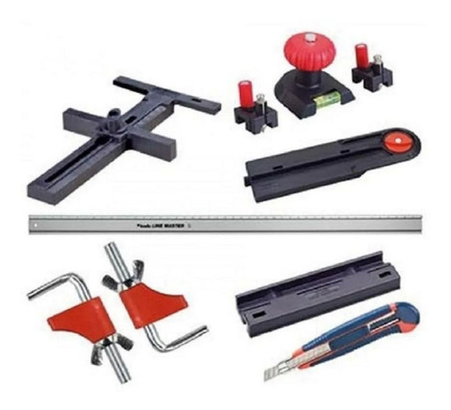 Imagen 2 de 6 de Regla Corte Precision Medicion + Jgo Entarugado Para Madera