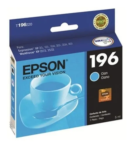 comprar Cartucho Tinta Epson 196 Cyan Original