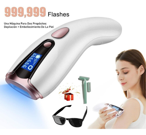 Imagen 1 de 10 de Depiladora Permanente Láser 999,999 Flashes Facial Y Corpora