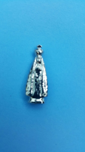 50 Mini Imagens De Nossa Senhora Aparecida Em Metal - 2,2cm