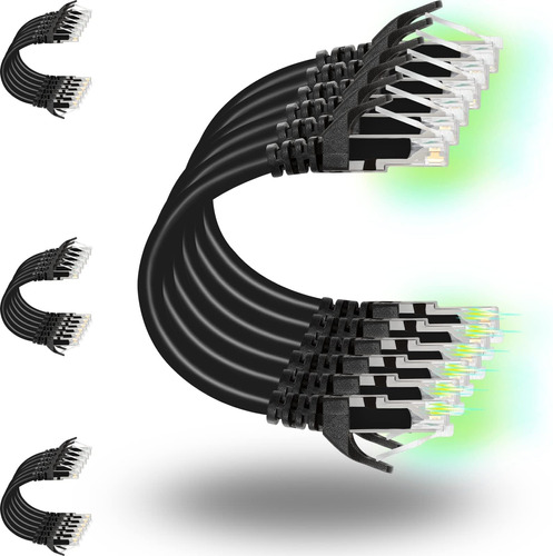 Rapink Patch Cables Cat6 1 Ft 24 Pack, Cable De Conexión Eth