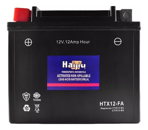 Bateria Haijiu Htx12-fa Ytx12-bs V Strom 650 Kle Gel 