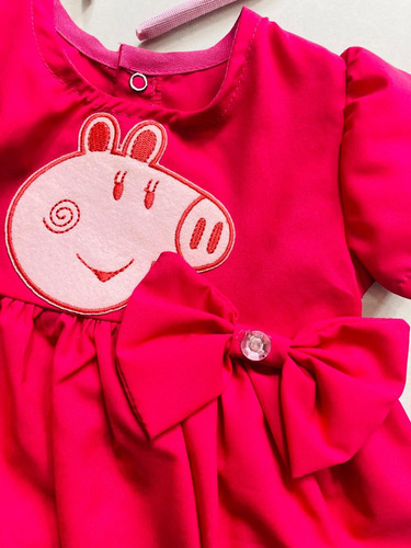 Fantasia Bebe Peppa Pig Rosa-chiclete 1 Ano