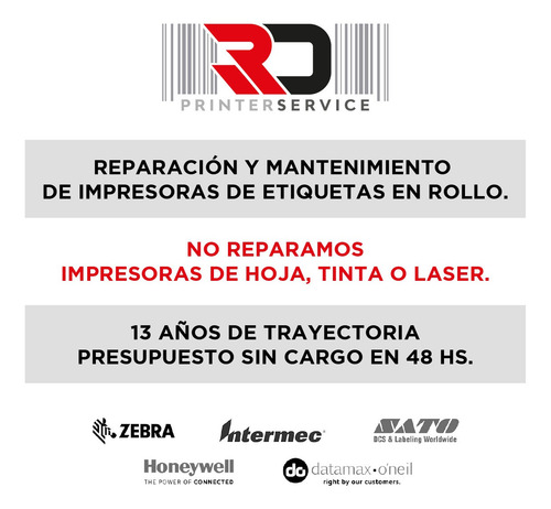 Servicio Tecnico Zebra Oficial Reparacion Y Repuestos