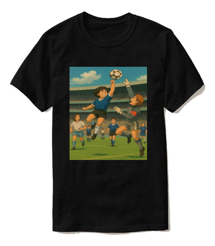 Remera Maradonad10s Anime Ghibli Caricatura Algodón Premium